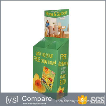 Fashionable Cardboard Advertising Dump Bin Display with Slanted Edge